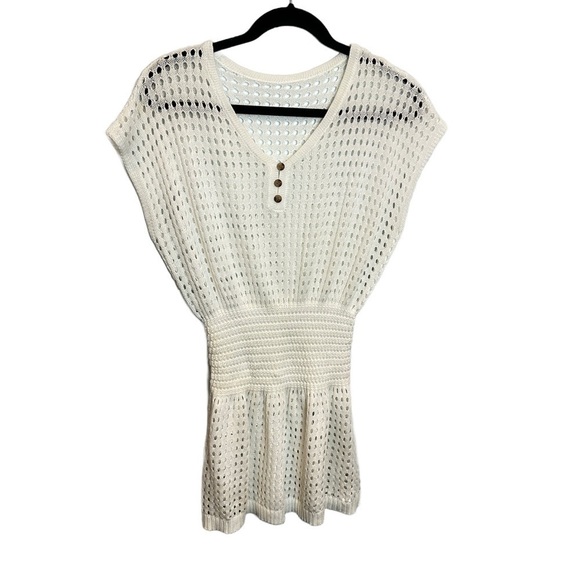 Cupshe Other - CupShe Crochet Knit V-neck Swim Cover‎ Up - Tunic Top  M